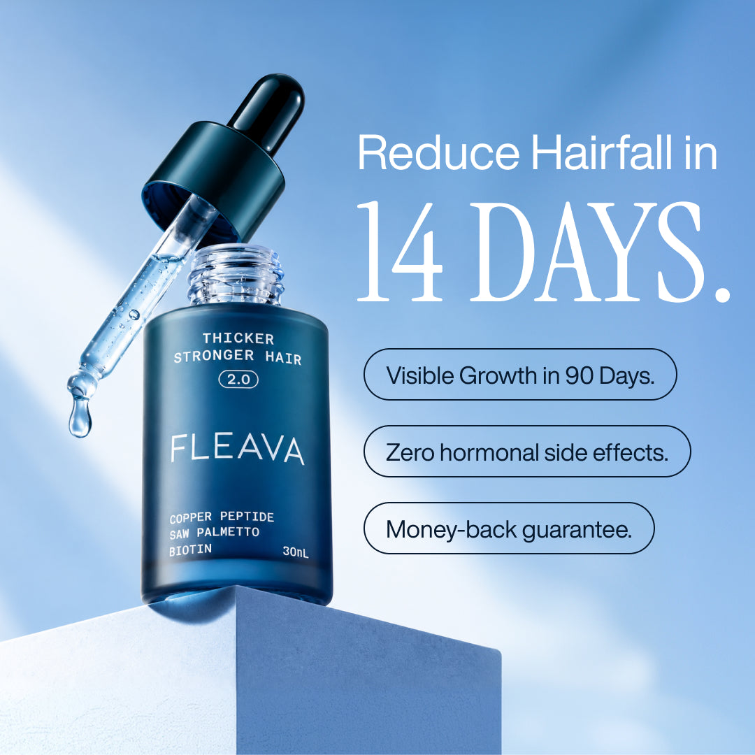Advanced Copper Peptide Hair Growth Serum | Reduces Hairfall in 14 Days | GHK-Cu + Saw Palmetto + Biotin | 30ml